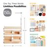 HABA 3 in 1 Wooden Kids Play Kitchen, Kids Grocery Store Playset & Toddler Tool Bench, Wooden Toys Convertible Pretend Play Set with 150+ Accessories - Ages 3+ view 2