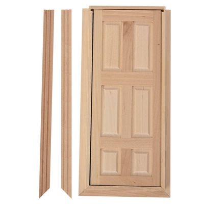 1:12 Doll House Miniature Wooden Door, Dolls Furniture Accessories, Doll Craft Door Frame Model Decoration for Doll House Decoration