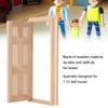 1:12 Doll House Miniature Wooden Door, Dolls Furniture Accessories, Doll Craft Door Frame Model Decoration for Doll House Decoration view 2