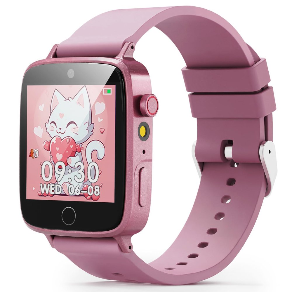 ZUODUN Kids Watches for Girls Toys Age 4-12, Smart Watch for Kids with Camera, 26 Puzzle Games, Alarm Clock, Pedometer, Audiobook, Learn Card, Toddler Watch Birthday Gift for 8 9 10 Year Old Girl