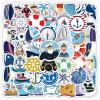100PCS Nautical Stickers Sailing Boat Sticker for Water Bottles Laptop Luggage Journaling Scrapbook, Glueewee Waterproof Vinyl Cartoon Navigator Stickers for Adults view 1