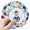100PCS Nautical Stickers Sailing Boat Sticker for Water Bottles Laptop Luggage Journaling Scrapbook, Glueewee Waterproof Vinyl Cartoon Navigator Stickers for Adults view 4