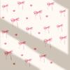12 Sheets Bow Wall Stickers Peel and Stick Coquette Pink Bow Heart Decals for Room Nursery Boho Bedroom Dresser Playroom Living Room Windows Aesthetic Waterproof Wallpaper for Christmas Room Decor view 2