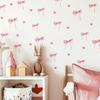 12 Sheets Bow Wall Stickers Peel and Stick Coquette Pink Bow Heart Decals for Room Nursery Boho Bedroom Dresser Playroom Living Room Windows Aesthetic Waterproof Wallpaper for Christmas Room Decor view 4