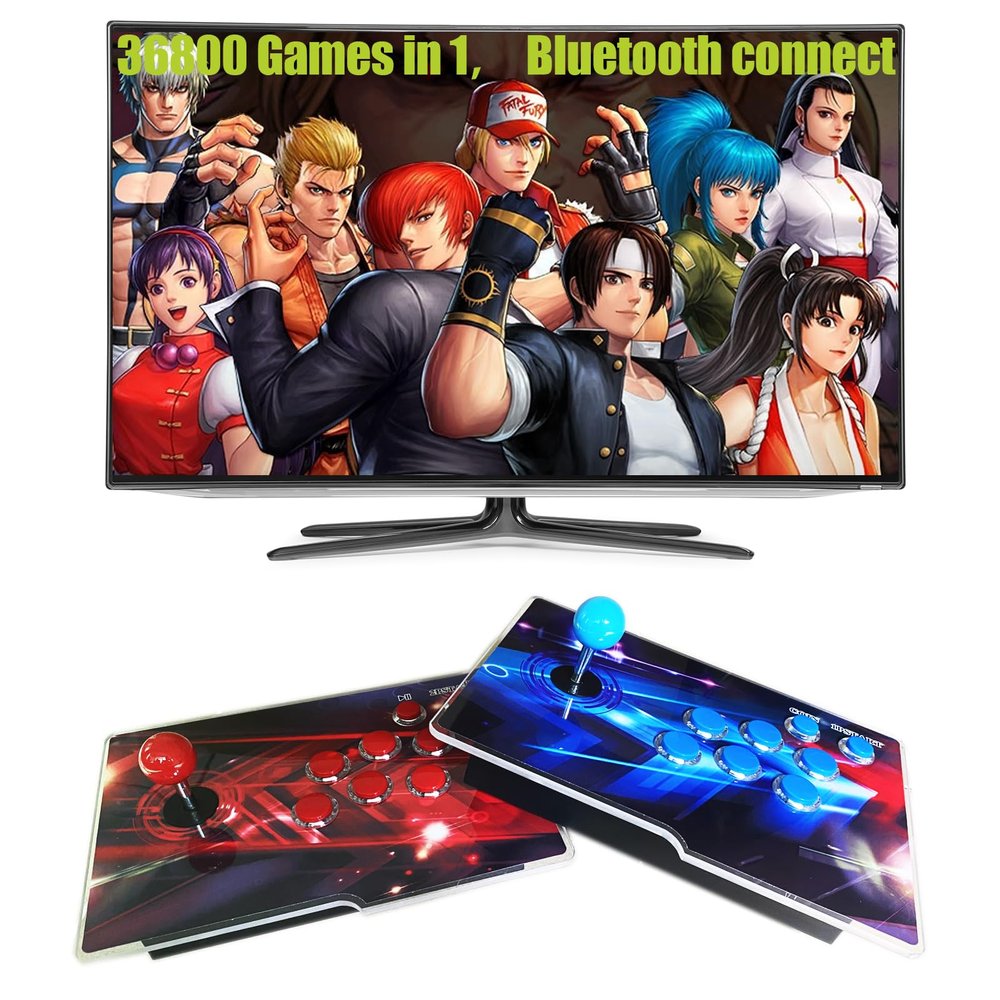 36800 in 1 3D Pandora Box Arcade Games Console with WiFi Function to Download More Games, Two Separate joysticks, 4K HDMI Output for TV/PC/Projector, 4 Players, Support Search/Save/Hide/Pause