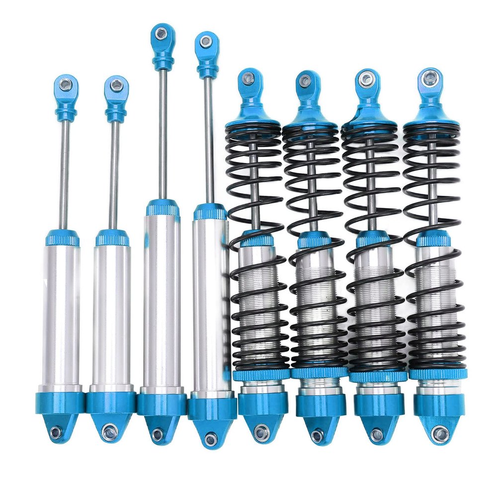 TYTOGE RC Shock Absorber Set Front and Rear Aluminum Alloy Shock Absorber Damper for UDR (Blue)