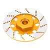 TYTOGE RC Car Brake Disc Set Aluminum Alloy Wheel Hex Hub Brake Disc with M4 Lock Nuts for RC Road Racing (Gold) view 2