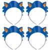 Sonic the Hedgehog Blue Paper Headbands - (4 Count) - Perfect for Parties, Birthdays & Dress Up Fun view 1
