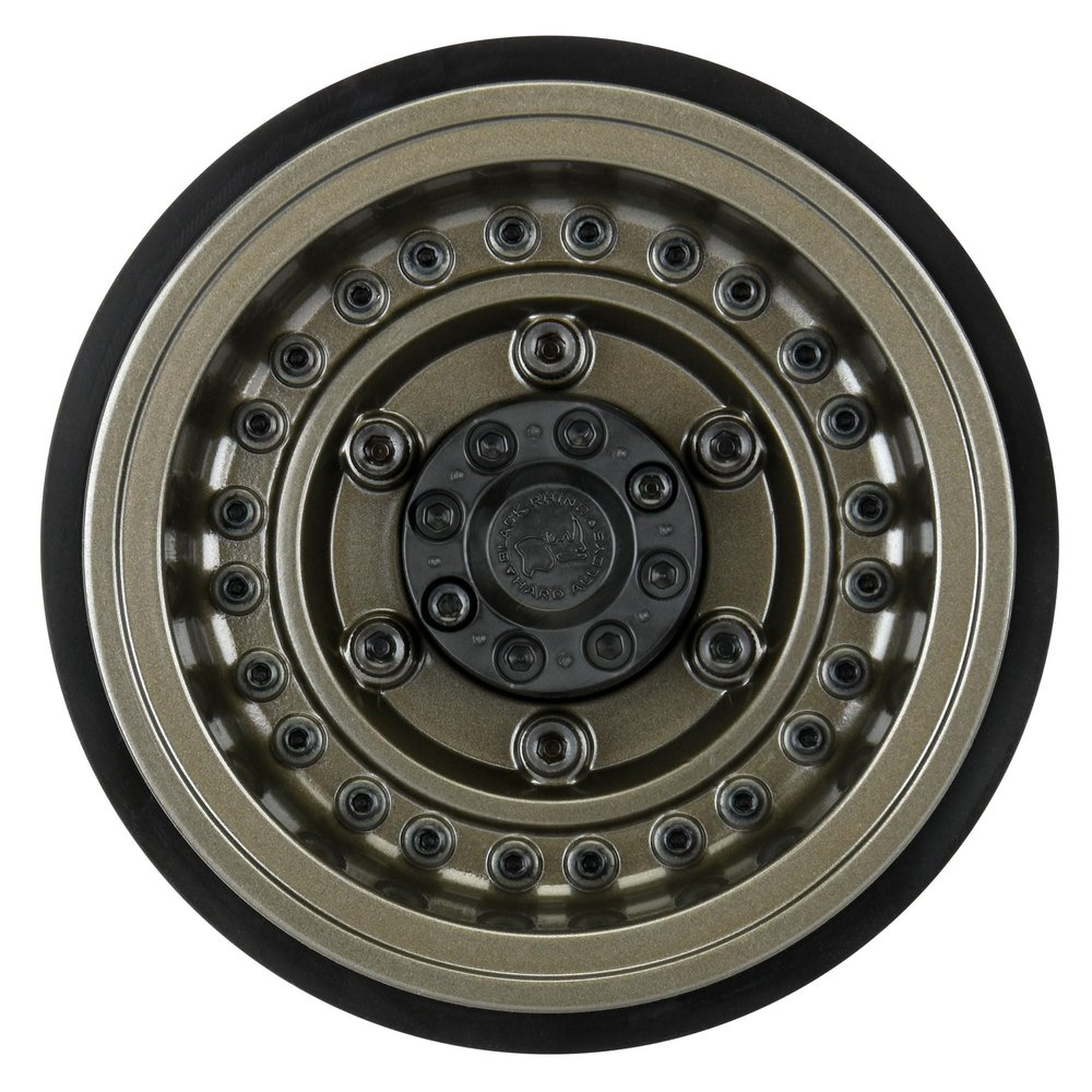 Pro-Line Racing Black Rhino Armory Gunmetal 2.9" Aluminum Dual Offset +5/+10 Wheels for Axial SCX6 PRO282600