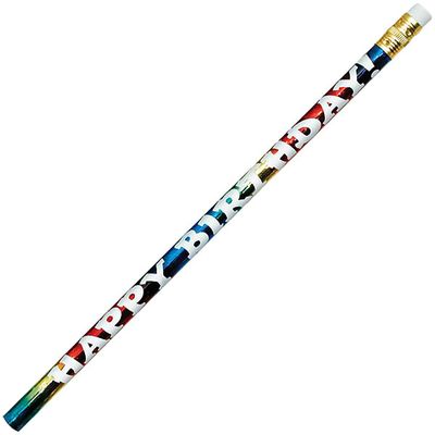 Anderson's, Happy Birthday Rainbow Pencils, Set of 100, Birthday Gifts, Keepsakes, Giveaways