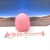 3D Printed Baby Dragon with Dragon Egg, Articulated Baby Dragon, White and Pink Sushi Baby Dragon, Fidget ADHD Autism Toy BD007-SUS-PE view 2