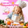 9 Pcs Kids Safe Knife Set for Real Cooking, Kids Kitchen Knife Set with Cutting Board,Crinkle Cutter,Sandwich Cutter, Montessori Kitchen Tools for Toddlers Kid 3-10 Years Old Girl Boy Birthday Gifts view 2