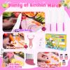 9 Pcs Kids Safe Knife Set for Real Cooking, Kids Kitchen Knife Set with Cutting Board,Crinkle Cutter,Sandwich Cutter, Montessori Kitchen Tools for Toddlers Kid 3-10 Years Old Girl Boy Birthday Gifts view 4