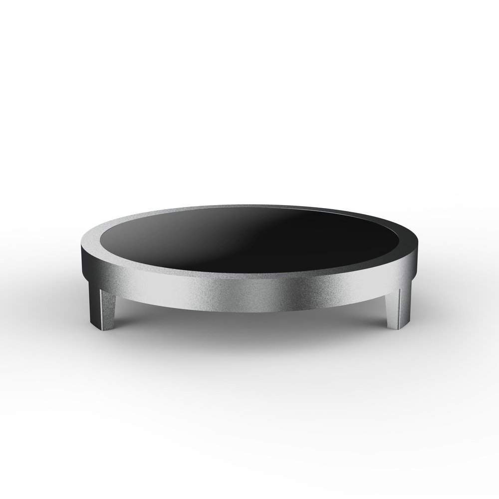 Plexity Labs UFO Tops Astral Axis Spinning Top Base - Low Friction Concave Glass and Aluminum Docking Station Bottom Side - 3 1/4 Inch