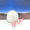 3D Printed Baby Dragon with Dragon Egg, Articulated Baby Dragon, White and Pink Sushi Baby Dragon, Fidget ADHD Autism Toy BD007-SUS-WE view 4