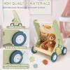 Baby Push Walker, Wooden Baby Walker with Wheels, Montessori Push Walker for Babies 10-12 Months, Adjustable Speed Push Walking Toys for Boys&Girls 1 Year Old, Christmas Birthday Gifts for Toddler view 3