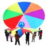 ZMQJEQANBG Play Parachute Kids Parachute with Storage Bag, School Sports Day Parachute Game, Physical Training Toy(6m/19.6ft) view 1