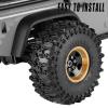 RcarmubWow RC 1.0" Beadlock Wheels and Tires for RC Crawler 1/18 TRX4M,1/24 SCX24,Brass 1.0 Beadlock Wheels RC Rims w/ 1.0 Beadlocks Tires Soft Sticky Rubber Tires,4pcs,Style A view 4