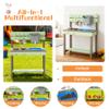 Wooden Kids Play Kitchen, Outdoor Mud Kitchen Playset with Water Play Set and Cooking Toys, Gift for 3+ Years Kid view 4