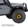RCMYou RC Aluminum 1.0 Inch Wheel Rim Tires for 1/18 1/24 Trx4m SCX24 RC Crawler Car,4pcs 1.0 Wheel Rim Soft Rubber Tires,Gold view 3