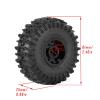 RCMYou RC Aluminum 1.0 Inch Wheel Rim Tires for 1/18 1/24 Trx4m SCX24 RC Crawler Car,4pcs 1.0 Wheel Rim Soft Rubber Tires,Gold view 4