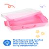 2 Pcs Sand Tray Sensory Bin with Lid and Handle, Portable Sensory Sandbox Container for Kids, Plastic Activity Tray for Toddlers (Purple) view 2