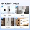 4 Pack Refrigerator Locks with Keys for Kids, Toddlers and Adults, Self Adhesive Child & Baby Proofing Fridge Latch for Double Door, French Door, Cabinets and Drawers, Oven, Windows (Patent) view 3