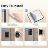 4 Pack Refrigerator Locks with Keys for Kids, Toddlers and Adults, Self Adhesive Child & Baby Proofing Fridge Latch for Double Door, French Door, Cabinets and Drawers, Oven, Windows (Patent) view 4