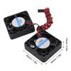 Bnineteenteam RC Motor Cooling Fan, Small Size Aluminum Alloy RC Motor Cooling Fan Set with Holder 40x40mm Kit for 4068 4268 4274 4275 with 42mm Diamete (Red view 2