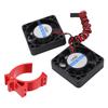 Bnineteenteam RC Motor Cooling Fan, Small Size Aluminum Alloy RC Motor Cooling Fan Set with Holder 40x40mm Kit for 4068 4268 4274 4275 with 42mm Diamete (Red view 3