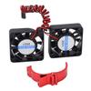 Bnineteenteam RC Motor Cooling Fan, Small Size Aluminum Alloy RC Motor Cooling Fan Set with Holder 40x40mm Kit for 4068 4268 4274 4275 with 42mm Diamete (Red view 4