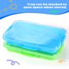 2 Pcs Sand Tray Sensory Bin with Lid and Handle, Portable Sensory Sandbox Container for Kids, Plastic Activity Tray for Toddlers (Transparent) view 4