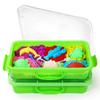2 Pcs Sand Tray Sensory Bin with Lid and Handle, Portable Sensory Sandbox Container for Kids, Plastic Activity Tray for Toddlers (Green) view 1