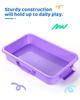 2 Pcs Sand Tray Sensory Bin with Lid and Handle, Portable Sensory Sandbox Container for Kids, Plastic Activity Tray for Toddlers (Green) view 3