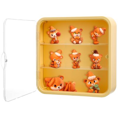 Alipis Display Case Wall Mount Small Display Cabinet Figure Display Shelf Adhesive Figure Collection Case Display Rack
