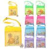 Mesh Beach Bag for Sand Toys 10Pcs Colorful Beach Bag for Kids Collecting Seashell Bag with Adjustable Carrying Straps, Beach Accessories view 1