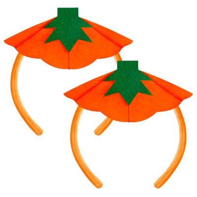 2 Pieces Halloween Pumpkin Headbands,Halloween Headbands for Women