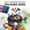 Tryes Rock Tumbler Kit Adults - Rock Polisher Tumbler with Noise Reduction Cover, Speed&Timer Control, Includes 4 Polishing Grits, Rough Gemstones, Learning Guide etc.(Blue) view 3