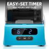 Tryes Rock Tumbler Kit Adults - Rock Polisher Tumbler with Noise Reduction Cover, Speed&Timer Control, Includes 4 Polishing Grits, Rough Gemstones, Learning Guide etc.(Blue) view 4