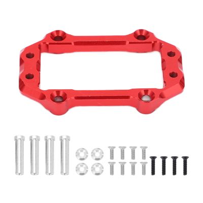 Aluminum Alloy Steering Servo Mount Set, Steering Servo Mount for Arrma Kraton RC Cars (Red