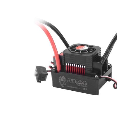 HXBER Surpass Hobby 120A Brushless ESC Waterproof Electric Speed Controller for 1/8 1/10 RC Truck Off-Road Car