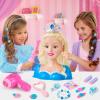 SVMK Hair Styling Doll Head Makeup for Girls Toys Kids Practice Pretend Play Beauty Set with Hairdryer Curling Iron Crown Brushes Comb Accessories Birthday Gifts for Girls 3 4 5 6+ Years Old Christmas view 2