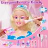 SVMK Hair Styling Doll Head Makeup for Girls Toys Kids Practice Pretend Play Beauty Set with Hairdryer Curling Iron Crown Brushes Comb Accessories Birthday Gifts for Girls 3 4 5 6+ Years Old Christmas view 4