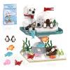 aphpaio Christmas Polar Bear and Penguin Building Set, Sea Animals Building Kit Winter Village, Includes Igloo Fish Crab Sea Animals, Brithday Gift for Boys Girls Aged 8+ (286Pcs) view 1