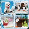 aphpaio Christmas Polar Bear and Penguin Building Set, Sea Animals Building Kit Winter Village, Includes Igloo Fish Crab Sea Animals, Brithday Gift for Boys Girls Aged 8+ (286Pcs) view 3