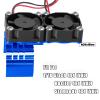 RCHuiWow RC VXL-3s ESC Cooling Fan Heat Sink w/Dual Fan Heat Sink Upgrades Part for 1/10 Slash Rustler Stampede 4x4 VXL 4WD,High Velocity Fan Heatsink Hops Up,Navy Blue view 2