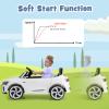 Costzon 12V Kids Ride on Car Licensed Audi SQ8, Remote Control Ride on Toy, Battery Powered Electric Vehicle with Spring Suspension, Music & 3 Speeds, Horn, LED Lights, Gift for Boys Girls 3+ (White) view 4