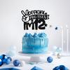 Official Pre-teen I'm 12 Cake Topper, Funny 12th Bday Decoration, 12 Pre-teen Birthday Party Decoration, Bro I'm 12, Happy 12th Birthday Cake Topper Black Glitter view 2