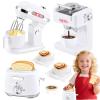 Ehome Play Kitchen Appliances Toy Set Pretend Kitchen Food Accessories with Coffee Maker,Toaster and Blender Toddler Cooking Playset Ages 3 4 5 6 Boys Girls Birthday for Kids (White) view 1