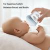 yanyoyo Natural Glass Baby Bottle for Breastfeeding Babies, 3oz Newborn Anti-Colic Baby Bottle with Slow Flow Nipples (SS), Clear, Wide Neck, 2 Pack, 0 Months+ view 3